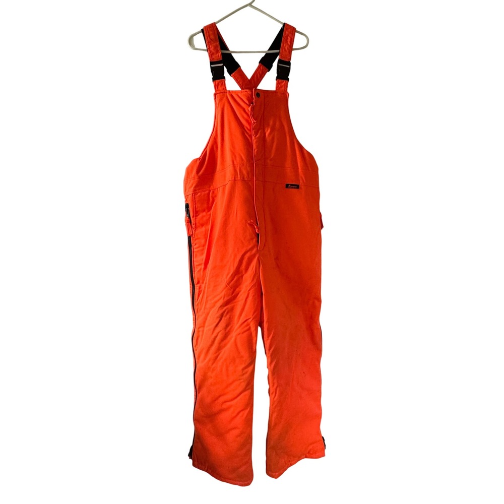 Mount'n Prairie Mens Blaze Orange Insulated Hunting Bib Overalls 44x30